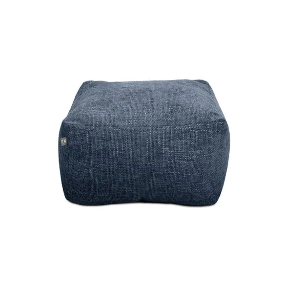 Bean Bag Ottoman with Removable Cover - Blue