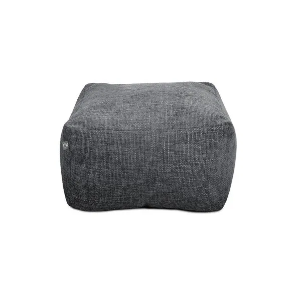 Bean Bag Ottoman with Removable Cover - Grey