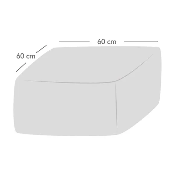 Bean Bag Ottoman with Removable Cover - Grey