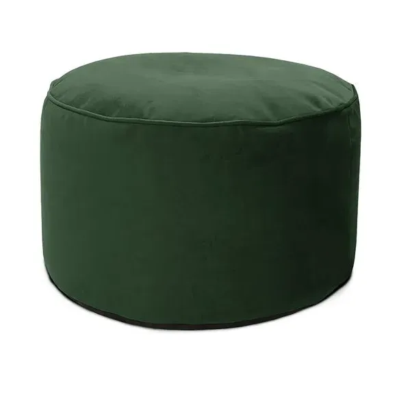Bean Bag Pouffe with Washable Cover - Green, Velvet