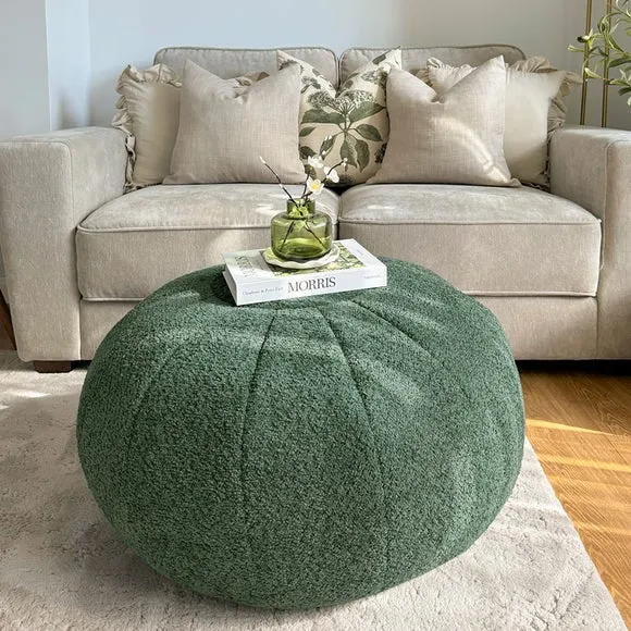 Bean Bag Pouffe with Washable Cover - Green image