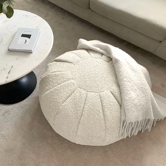 Bean Bag Pouffe with Washable Cover - Natural