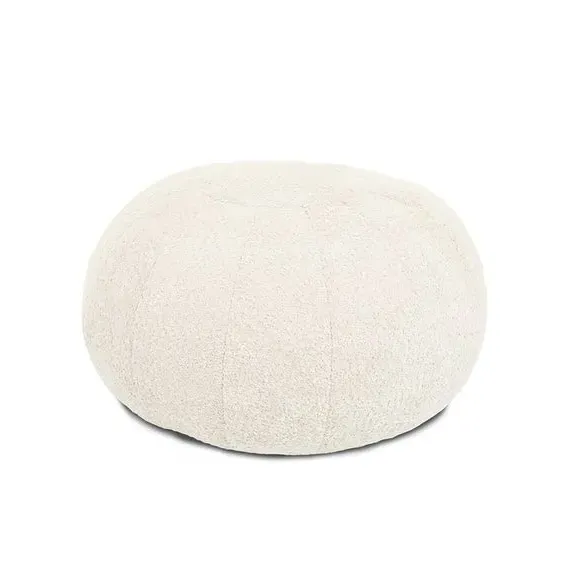 Bean Bag Pouffe with Washable Cover - Natural