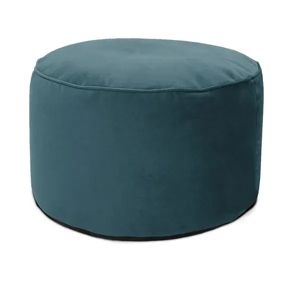 Bean Bag Pouffe with Washable Cover - Teal, Velvet