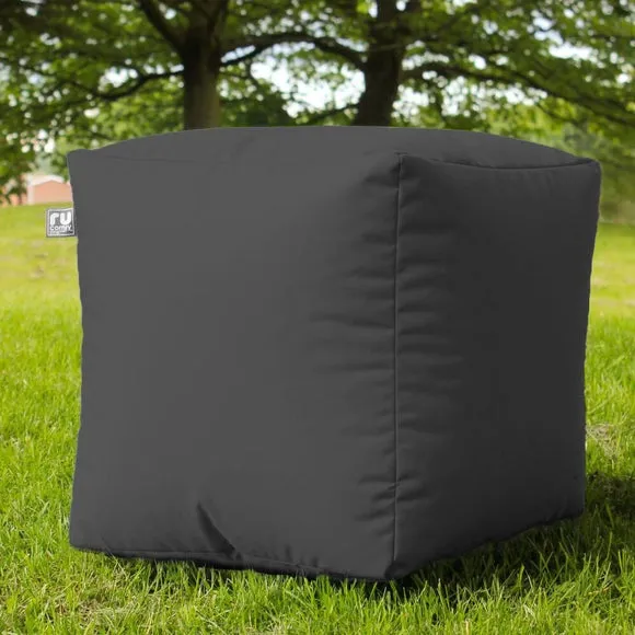Cube Bean Bag Indoor Outdoor - Grey, Fabric image