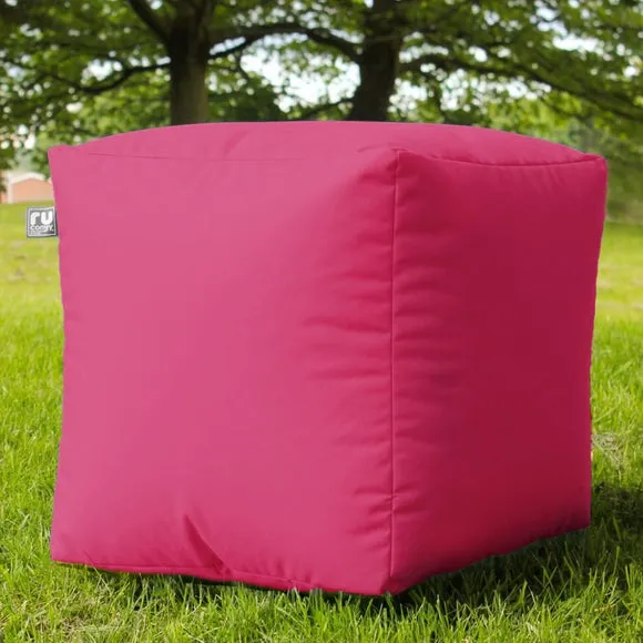 Cube Bean Bag Indoor Outdoor - Pink, Fabric