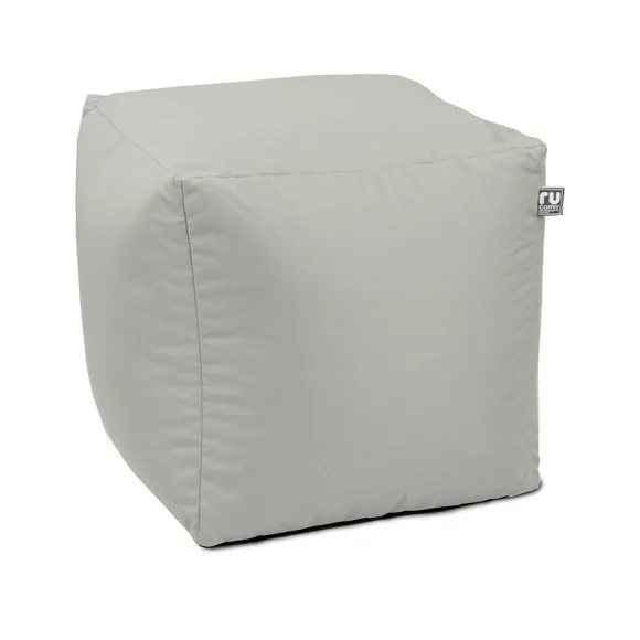 Cube Bean Bag Indoor Outdoor - Platinum, Fabric