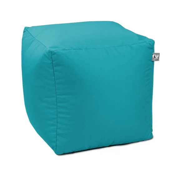 Cube Bean Bag Indoor Outdoor - Turquoise, Fabric