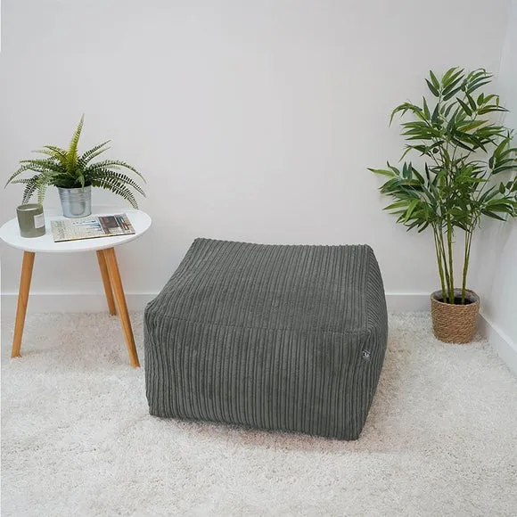 Jumbo Bean Bag with Washable Cover - Grey, Cord image