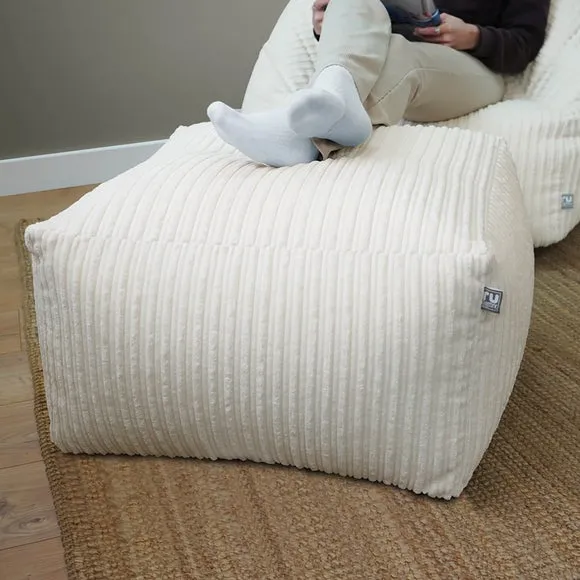 Jumbo Bean Bag with Washable Cover - Natural, Cord
