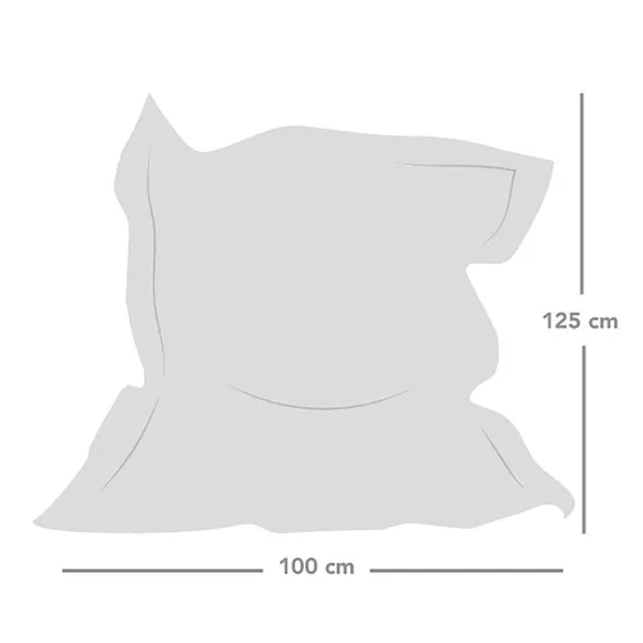 Junior Bean Bag with Washable Cover - Grey, Velvet