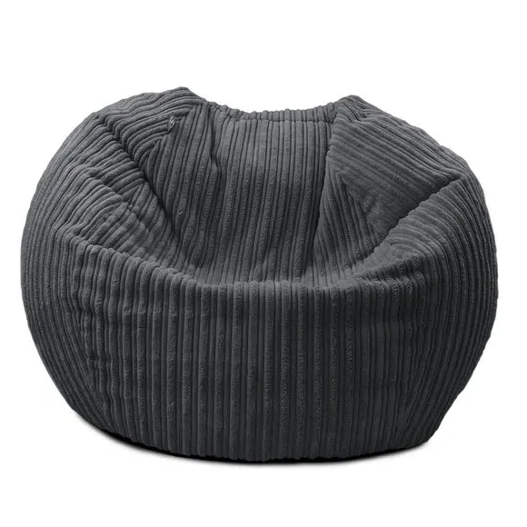 Kids Slouch Bean Bag - Grey, Jumbo Cord