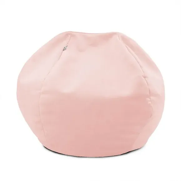 Kids Slouch Bean Bag - Pink, Velvet