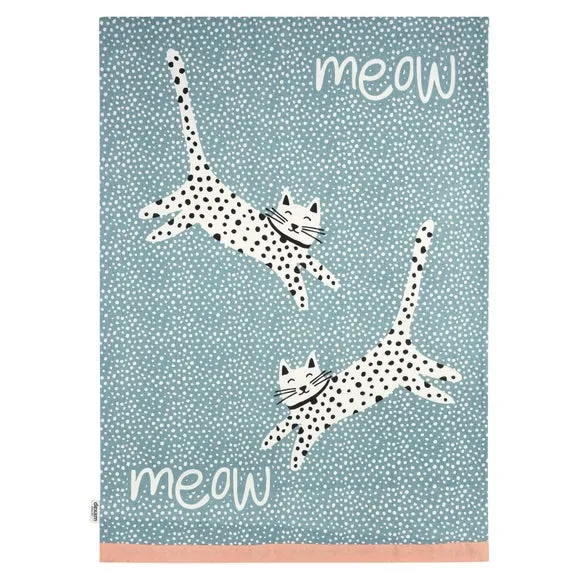Set of 2 Tea Towels - Blue, Cotton