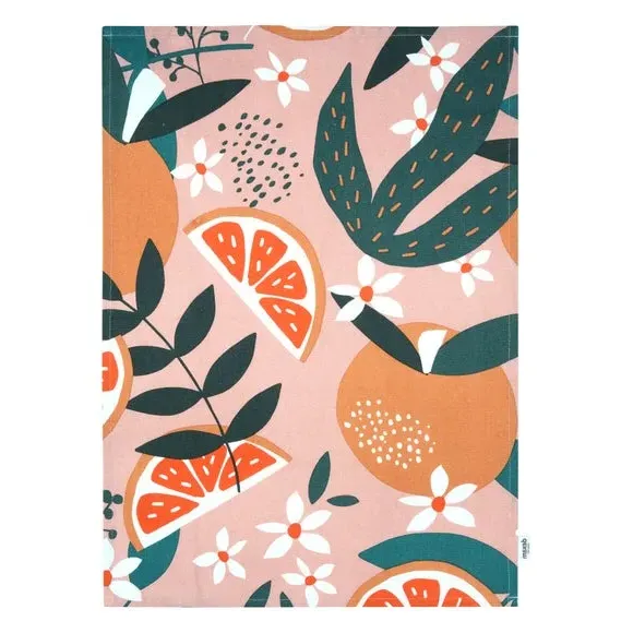 Set of 2 Tea Towels - Pink, Cotton