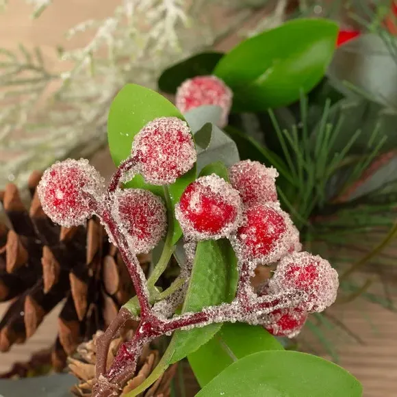 152cm Berry & Eucalyptus Garland - Green, Artificial