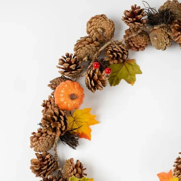 160cm Autumn Garland with Pumpkins - Brown