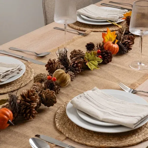 160cm Autumn Garland with Pumpkins - Brown image