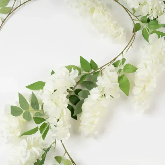 170cm Wisteria Garland - White, Artificial