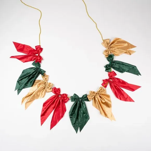 180cm Bow Garland - Multicoloured, Satin