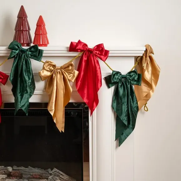 180cm Bow Garland - Multicoloured, Satin
