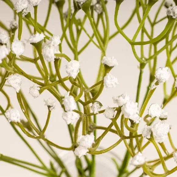 3-Piece Artificial Gypsophila Set - White, Glass