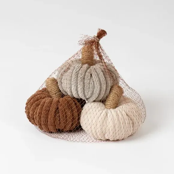 3-Piece Pumpkin Set - Brown, Cord