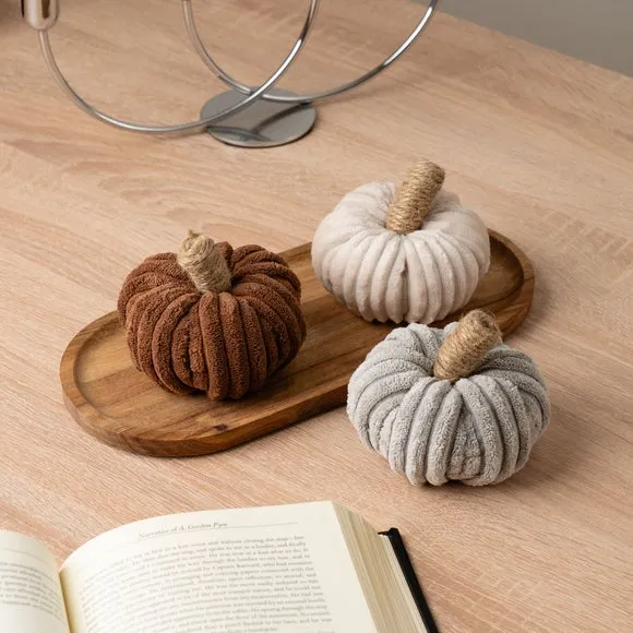 3-Piece Pumpkin Set - Brown, Cord image