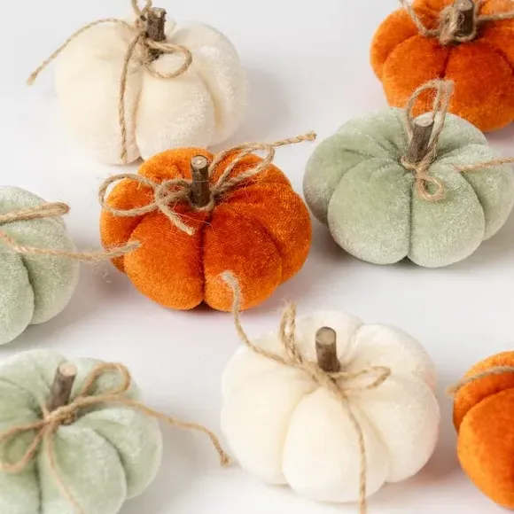 9-Piece Pumpkin Set - Multicolor, Velvet