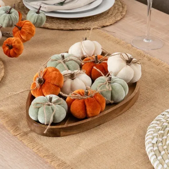 9-Piece Pumpkin Set - Multicolor, Velvet image