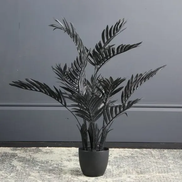 Artificial Areca Palm Plant - Black Pot image