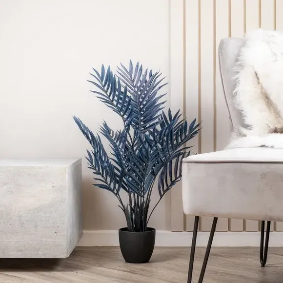 Artificial Areca Palm Tree - Navy, Faux Foliage image