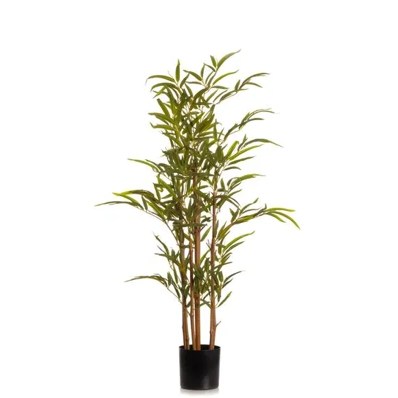 Artificial Bamboo Tree - Green, Black Pot
