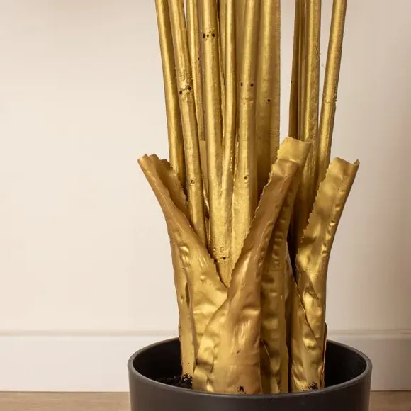 Artificial Banana Palm Tree - Gold, Plastic