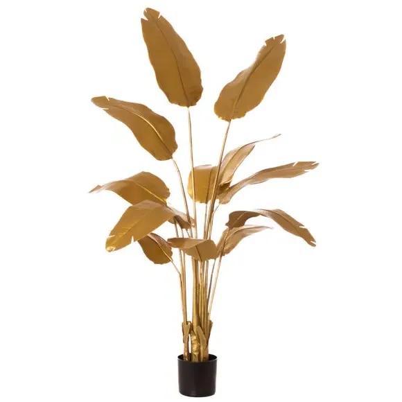 Artificial Banana Palm Tree - Gold, Plastic