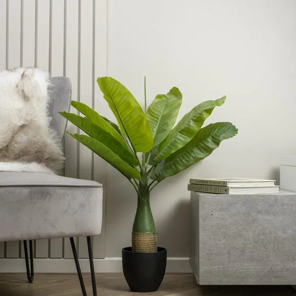 Artificial Banana Tree with Pot - Green, Plastic image