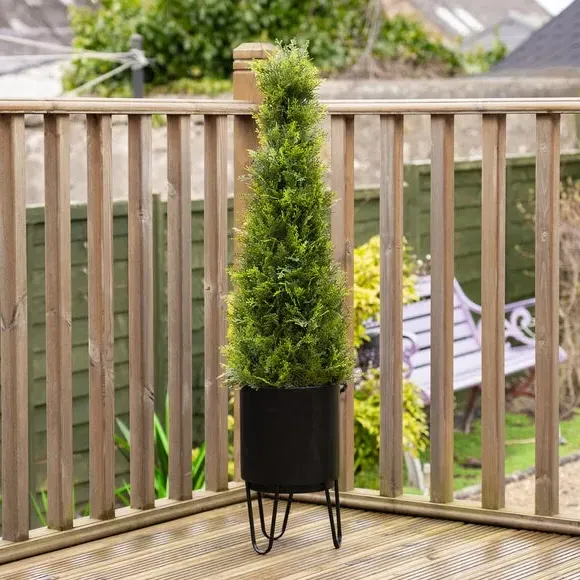 Artificial Cedar Topiary in Pot - Green image