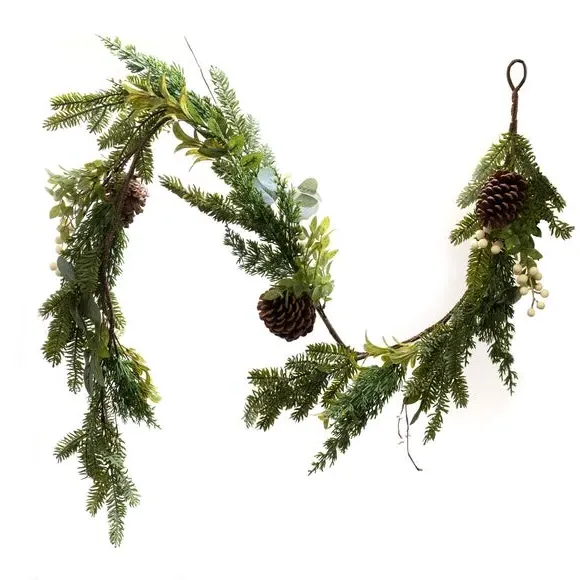 Artificial Christmas Garland - Green, Mixed Foliage