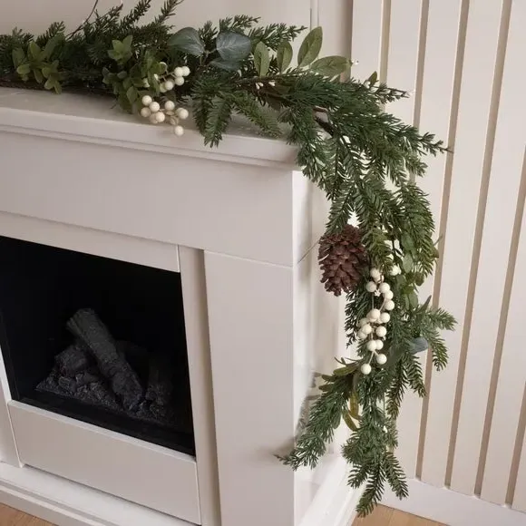 Artificial Christmas Garland - Green, Mixed Foliage image
