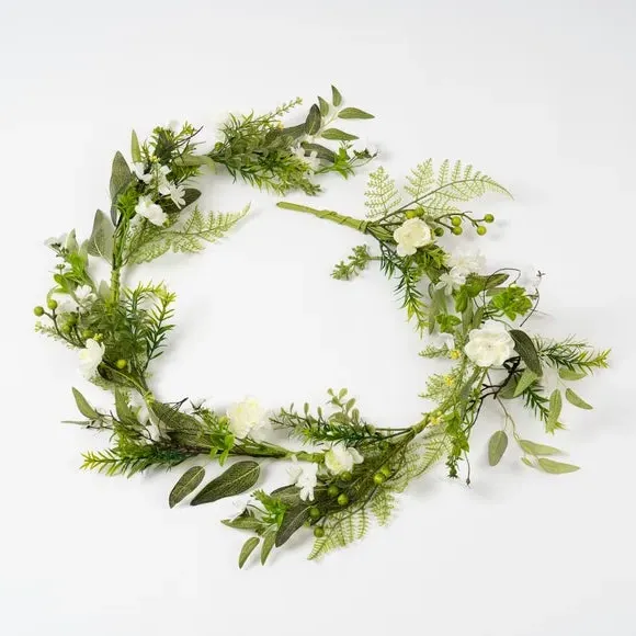 Artificial Daisy Garland - White, Floral