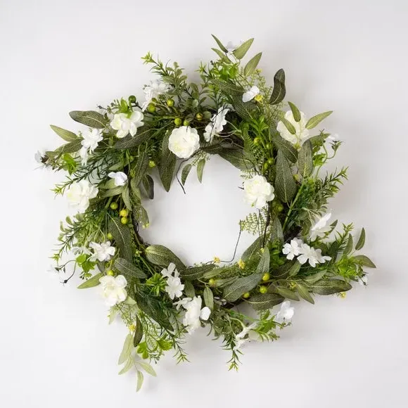 Artificial Daisy Wreath - White, Floral image