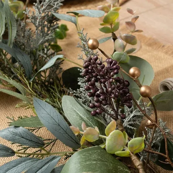 Artificial Eucalyptus Garland - Green