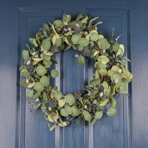 Artificial Eucalyptus Wreath - Green