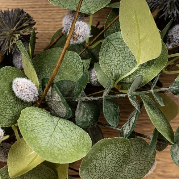 Artificial Eucalyptus Wreath - Green