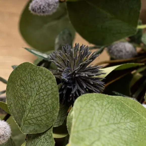 Artificial Eucalyptus Wreath - Green