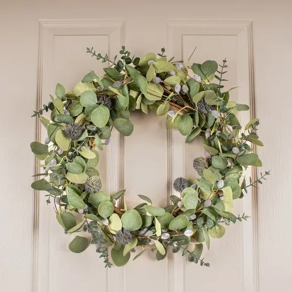 Artificial Eucalyptus Wreath - Green image