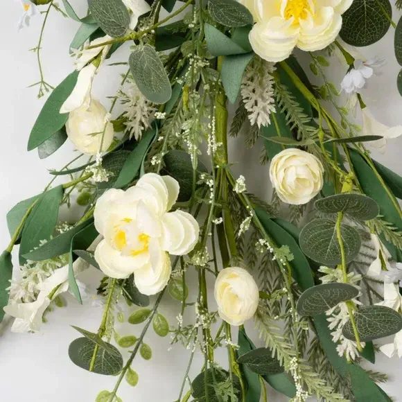 Artificial Floral Swag - White