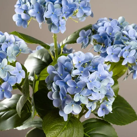 Artificial Hydrangea Plant - Blue, Real Touch