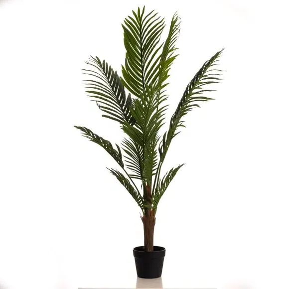 Artificial Kwai Palm Tree - Green, Black Pot
