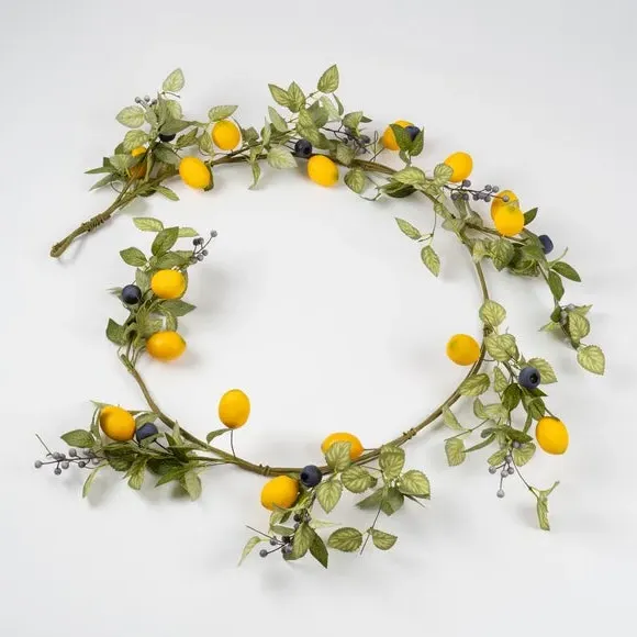 Artificial Lemon & Berry Garland - Yellow